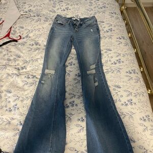 Women's Blue Distressed Jeans
